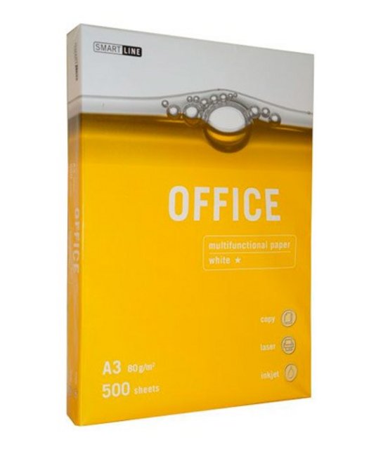 Папір для друку SMART LINE Office A3, 80 г/м2, 500 арк., білий